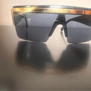 Versace Black Sunglasses with Gold Detail